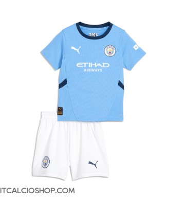 Manchester City Prima Maglia Bambino 2024-25 Manica Corta (+ Pantaloni corti)